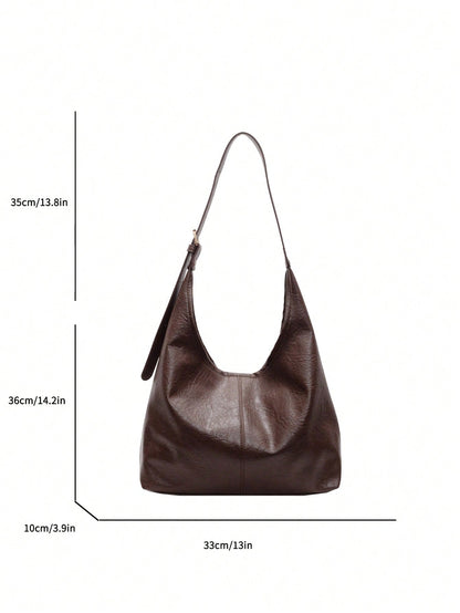 Large Capacity Tote Bag With Fashion Design, Stylish Shoulder Handbag For Women