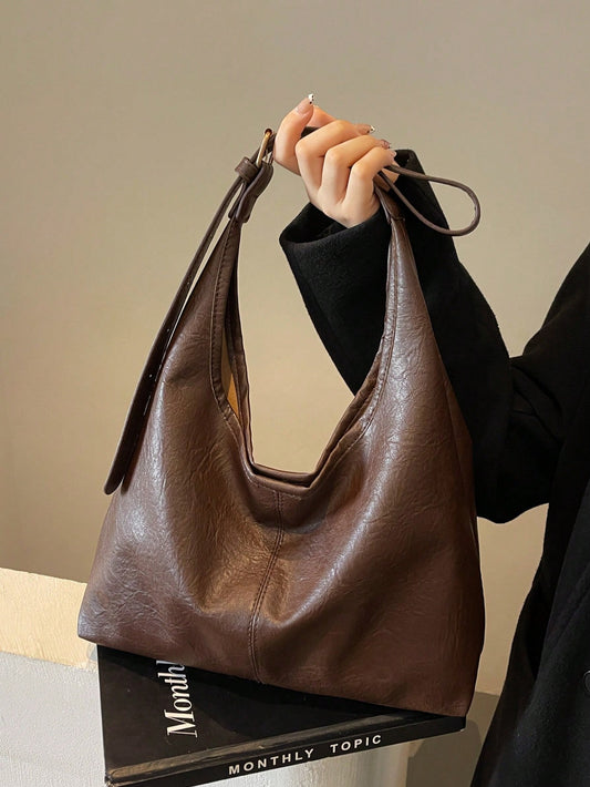 Large Capacity Tote Bag With Fashion Design, Stylish Shoulder Handbag For Women