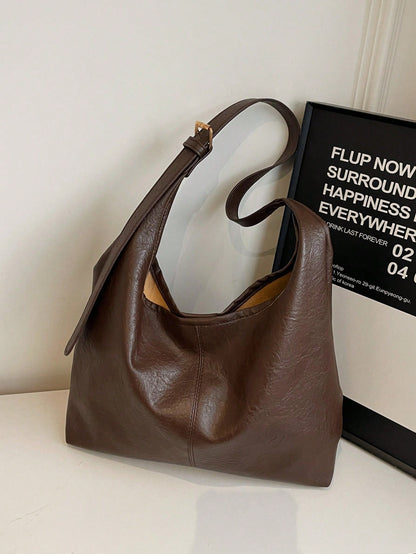 Large Capacity Tote Bag With Fashion Design, Stylish Shoulder Handbag For Women