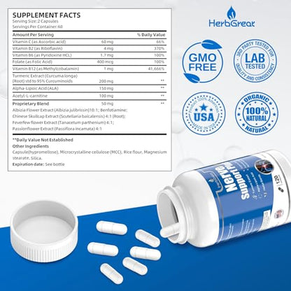 HerbGreat Nerve Support Plus supplement facts