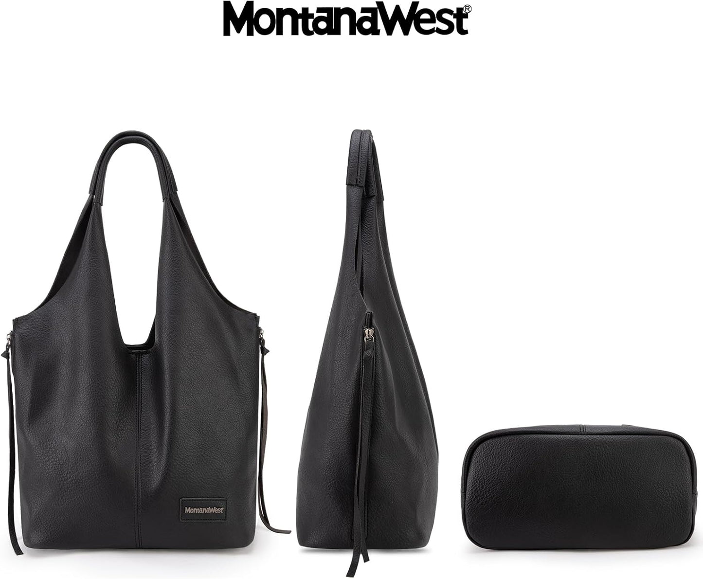 Montana West Slouchy Hobo Bags for Women Soft Designer Shoulder Purses Ladies Top Handle Handbag
