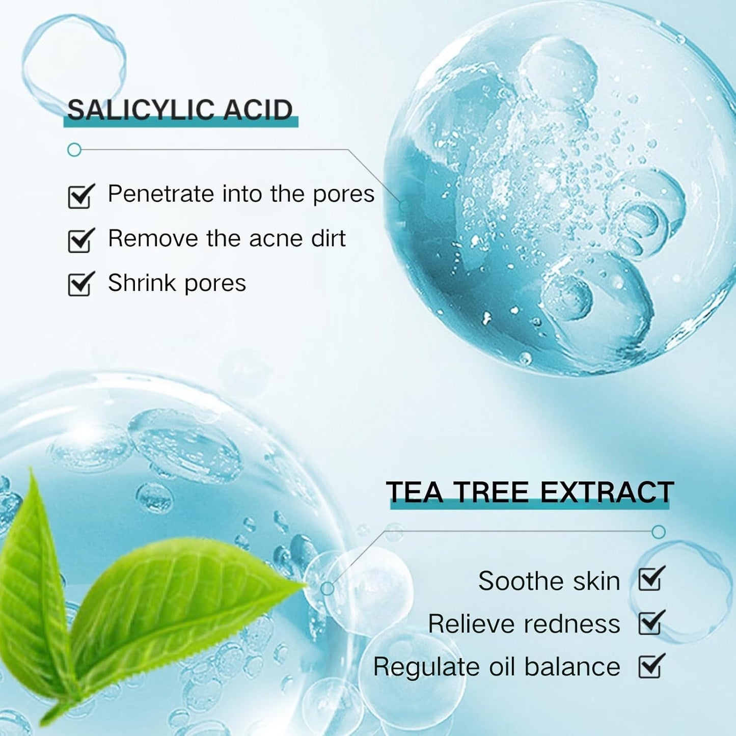 Tea Tree Salicylic Acid Oil Control Acne Removal Set