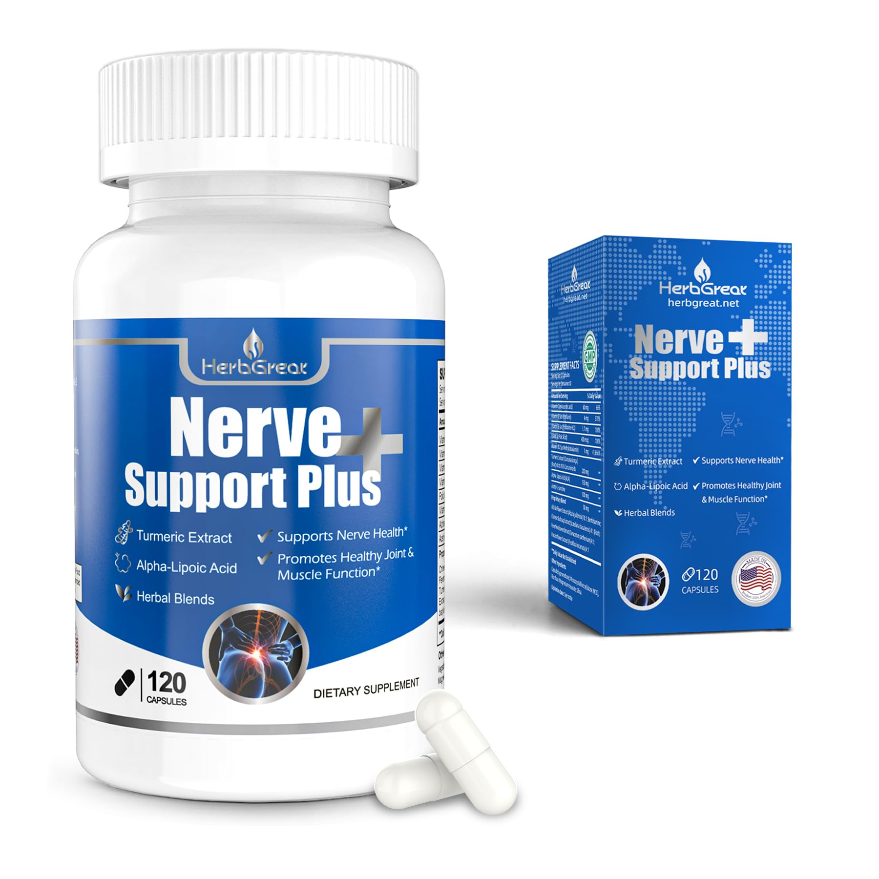 HerbGreat Nerve Support Plus 120 capsules