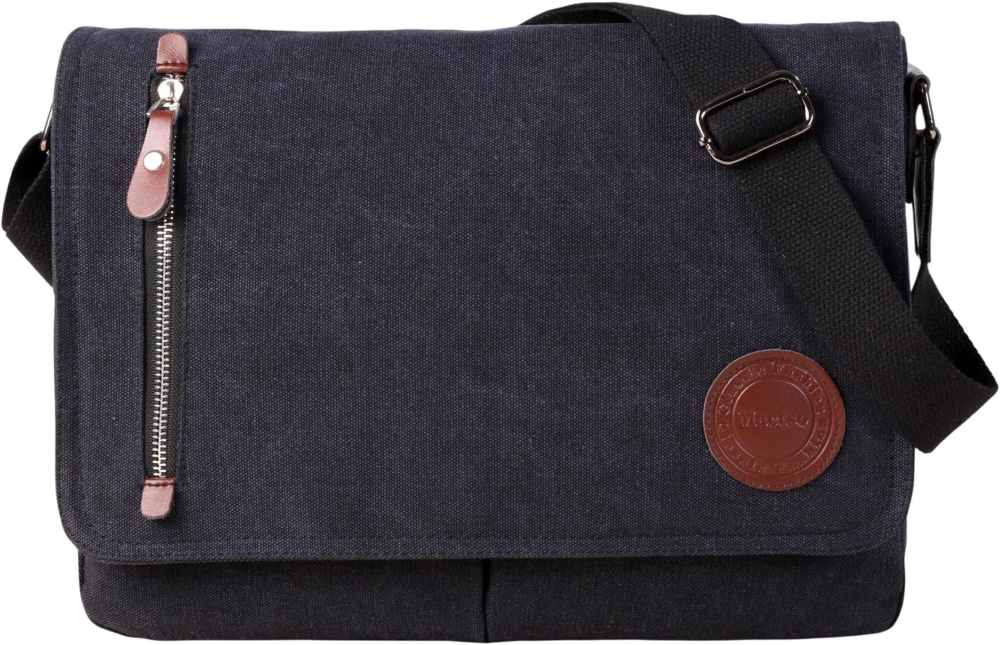 Vintage Canvas Satchel Messenger Bag for Men Women,Travel Shoulder bag 13.5" Laptop Bags Bookbag (Coffee)