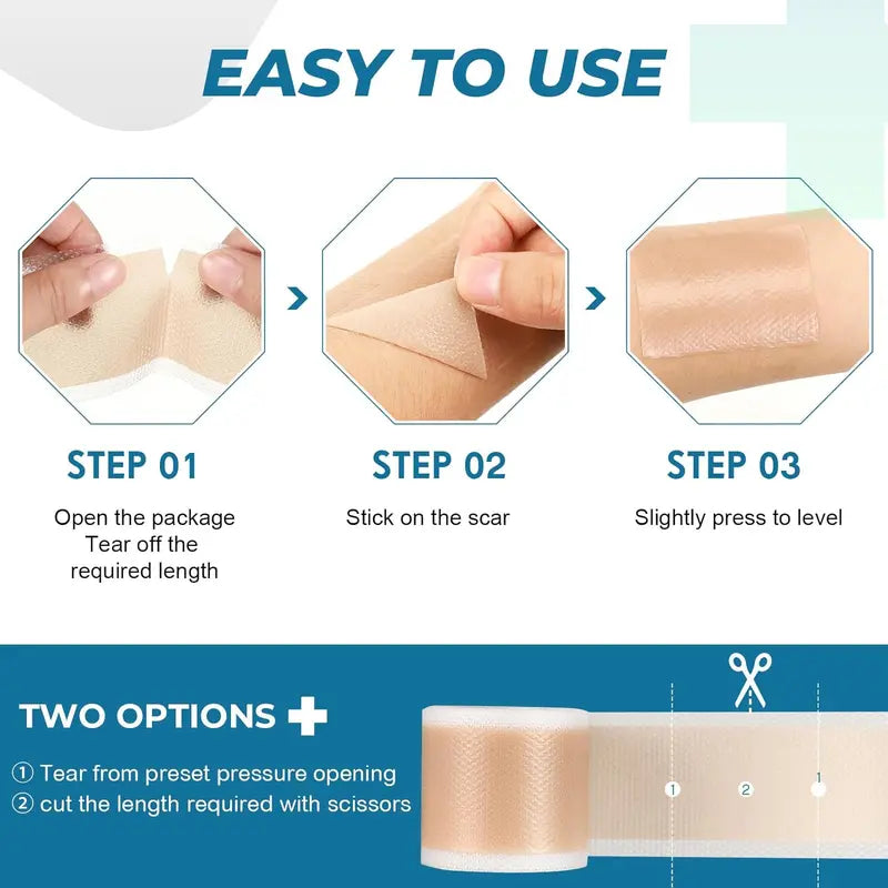 Silicone Scar Tape(1.6in x 20in (4cm x 50cm) per roll), non