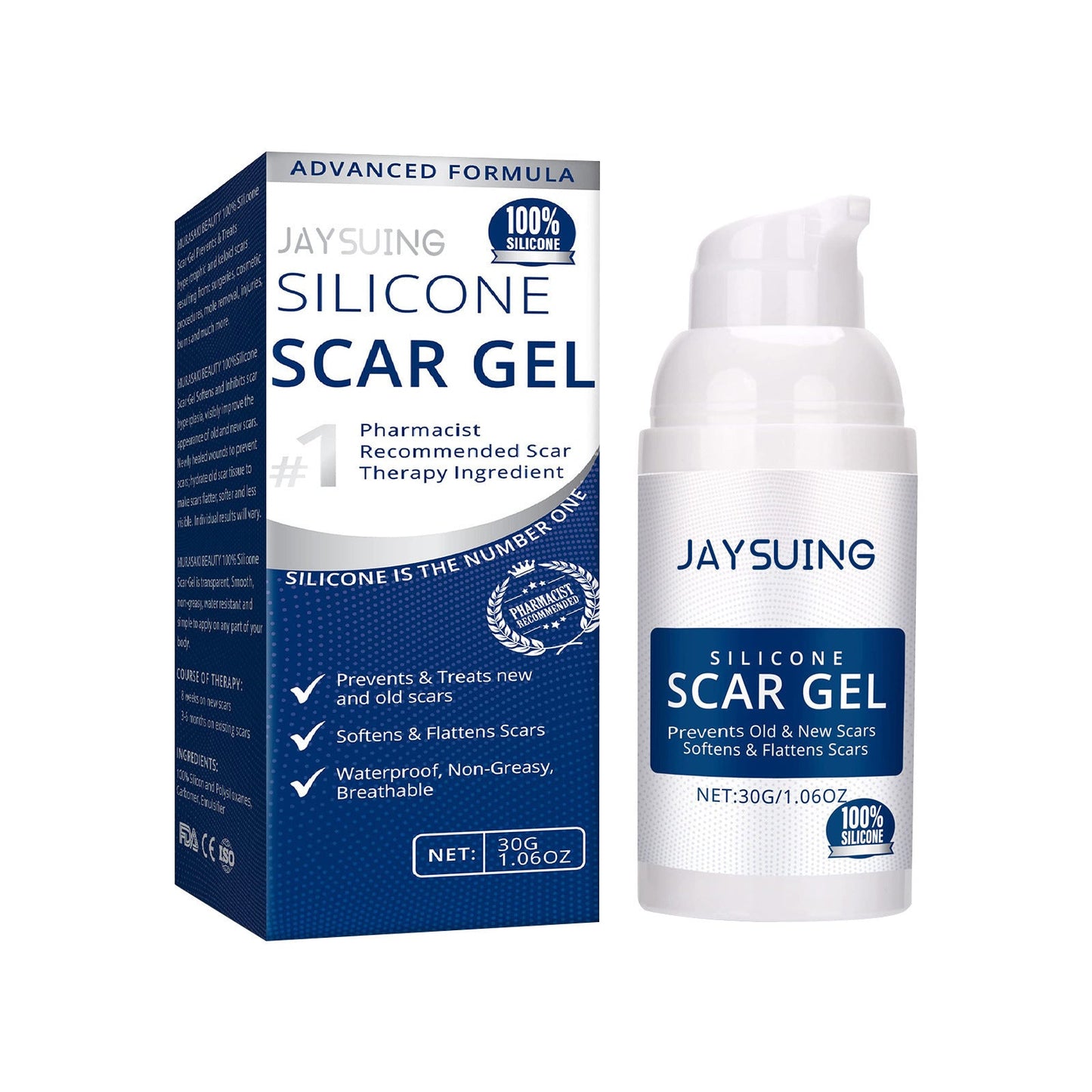 Scar Cream Gel, Advanced Silicone Scar Gel For Keloid, Hypertrophic, Surgical Sc