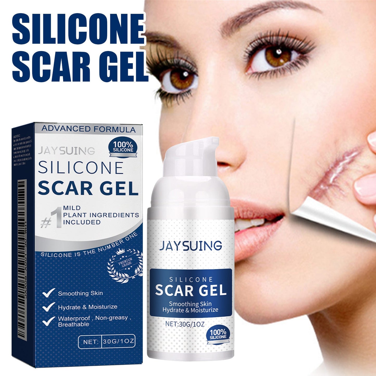 Scar Cream Gel, Advanced Silicone Scar Gel For Keloid, Hypertrophic, Surgical Sc